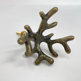 KNOB Large Metal Coral. Unique, Nature-Inspired Design in Durable Metal for Cabinets, Drawers, & Walls